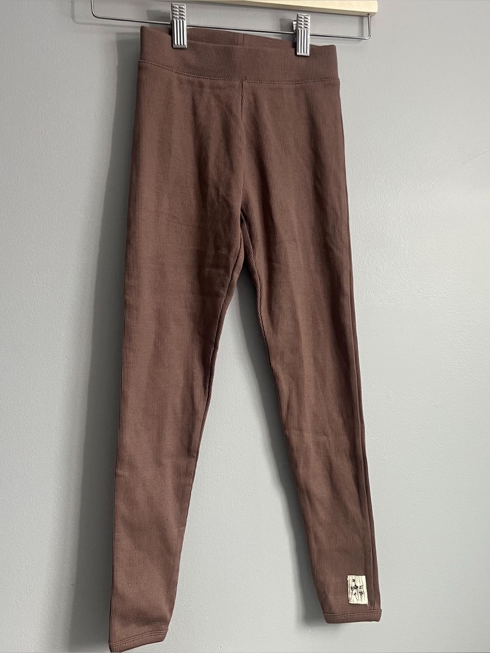 BNWT Zara Brown Ribbed Leggings - Girls size 8 - new
